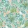 Women's Pastel Robin's Egg Blue Tropical Birds Palm Fronds Folk Art Pattern Satin Pajamas Set - 2