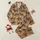 Women's Stylized Burnt Orange Teal Zebra Cream Blossom Hand-Drawn Illustrative Pattern Satin Pajamas Set - 1