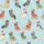 Dog Lovers' Golden Retriever French Bulldog Husky Festive Christmas Watercolor Cerulean Pattern Satin Pajamas Set - 2
