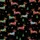 Women's Whimsical Festive Fair Isle Dachshunds Red Green Blue Antlers Black Pattern Satin Pajamas Set - 2