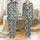 Women's Cozy Whimsical Teal Blue Cat All-Over Illustrative Pattern with Pink Accessory Details Satin Pajamas Set - 1