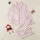 Women's Delicate Pastel Pink & White Striped Whimsical Bow Heart Flower Pattern Satin Pajamas Set - 1