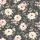 Women's Elegant Hand-Drawn Floral Cream Peach Blush Muted Red Charcoal Grey Print Satin Pajamas Set - 2