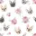 French Bulldog Lovers' White Watercolor French Bulldog Charcoal Blush Rose Floral Satin Pajamas Set - 2