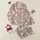 Women's Dusty Rose Botanical Print Delicate White Five-Petal Flowers, Cream Yellow Centers, Sage Green Leaves Satin Pajamas Set - 1