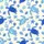 Women's Intricate Cerulean Aqua Royal Blue Sea Turtle Coral Ocean Floor Pattern Satin Pajamas Set - 2