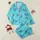 Women's Vibrant Aqua Blue Playful Hand-Drawn Pineapples Medium Blue Pink Outline White Script Seamless Pattern Satin Pajamas Set - 1