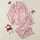 Women's Pastel Pink Ditsy Floral Fuchsia Crimson Petal Light Blue Stem Pattern Satin Pajamas Set - 1