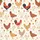 Women's Illustrative Farm Rooster Hen Whimsical Creamy Off-White Orange Yellow Floral Pattern Satin Pajamas Set - 2