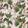 Girls' Pastel Pink White Tiger Tropical Illustrative Palm Orchid Pattern Satin Pajamas Set - 2