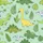 Women's Whimsical Cartoon Dinosaurs & Foliage Pattern, Mint Green, Lime, Yellow & Sky Blue Satin Pajamas Set - 2
