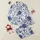 Women's Vintage Etching Cobalt Blue Toile Peony Camellia Swallow Pattern Satin Pajamas Set - 1