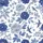 Women's Vintage Etching Cobalt Blue Toile Peony Camellia Swallow Pattern Satin Pajamas Set - 2