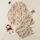 Women's Whimsical Cream & Rustic Brown Striped Puppy Pattern with Red Hats, Hearts & Paw Prints Satin Pajamas Set - 1