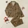 Men's Classic Golden Tan Leopard Spot & Dark Tropical Monstera Palm Leaf Pattern Satin Pajamas Set - 1