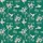 Women's Vibrant Emerald Green Cherry Blossom Bamboo Songbird Nature Art Blush Pink Teal Accents Satin Pajamas Set - 2
