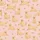 Golden Retriever Lovers' Pastel Pink Playful Golden Retriever Paw Print Bone Pattern Satin Pajamas Set - 2