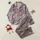 Women's White Black Leopard Print with Vibrant Pink Rose Cluster Art Satin Pajamas Set - 1