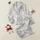 Women's Toile de Jouy Enchanted Woodland Fae Folk & Gnomes Pattern in Muted Blue & Cream Satin Pajamas Set - 1