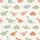 Women's Whimsical Pastel Pink Mint Blue Orange Dinosaur Seamless All-Over Pattern Satin Pajamas Set - 2