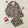 Women's Whimsical Illustrative Floral Scatter Pattern in Cream, Beige, Soft Blues, Mint, Lavender on Deep Brown Satin Pajamas Set - 1