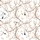 Women's Elegant Asian Art White Background Peach Cherry Blossom Dark Brown Branch Flying Crane Pattern Satin Pajamas Set - 2
