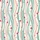 Women's Whimsical Hand-Drawn Wavy Stripes Pastel Pink Teal Cream with Fuchsia Star Heart Accents Satin Pajamas Set - 2