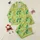 Women's Whimsical Lime Green Cartoon Avocado Red Heart White Five-Petal Flower Pattern Satin Pajamas Set - 1