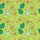 Women's Whimsical Lime Green Cartoon Avocado Red Heart White Five-Petal Flower Pattern Satin Pajamas Set - 2