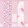 Women's Shabby Chic Fuchsia Rose Pastel Floral Panel Patchwork with Lace Scrollwork Satin Pajamas Set - 2