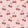 Women's Sweet Pale Blush Pink Hand-Drawn Cherry Red & Light Pink Bow Pattern Satin Pajamas Set - 2