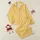 Women's Sunshine Yellow Peach Pink Happy Cloud Hand-Drawn Art Satin Pajamas Set - 1