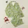 Women's Playful Lime Green White Black Illustrative Tiger All-Over Pattern Satin Pajamas Set - 1