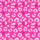 Women's Playful Hot Pink Tone-on-Tone Leopard Spot and Black Outline Heart Graphic Satin Pajamas Set - 2