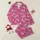Women's Vivid Hot Pink Playful Hand-Drawn Dynamic Leaping Grey White Leopard Spot Pattern Satin Pajamas Set - 1