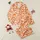 Dynamic Fragmented Geometric Mosaic: Orange White Interlocking Shapes Satin Pajamas Set - 1