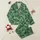 Women's Deep Forest Green Geometric Tessellation with White Stripes & Windowpane Grid Satin Pajamas Set - 1