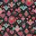 Women's Vibrant Mexican Folk Art Whimsical Winged Hearts & Flaming Hearts Black Pattern Satin Pajamas Set - 2