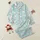 Vintage Children's Book Bunny & Pastel Easter Egg Motif - Sky Blue Satin Pajamas Set - 1