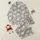 Women's Medium Heather Gray Realistic Golden Retriever Puppy All-Over Pattern with White Hearts & 'Love' Script Satin Pajamas Set - 1