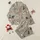 Women's Muted Beige-Taupe Seamless Scatter Pattern with Illustrative Hand-Drawn Ginger, Calico & Tuxedo Cats Satin Pajamas Set - 1