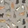 Women's Muted Beige-Taupe Seamless Scatter Pattern with Illustrative Hand-Drawn Ginger, Calico & Tuxedo Cats Satin Pajamas Set - 2