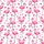 Women's Whimsical Fuchsia Pink Bubblegum Pink Cartoon Flamingo Heart Pattern on White Satin Pajamas Set - 2