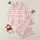 Women's Sweet Pastel Pink Creamy Off-White Cable Knit Bear Hearts Happy Text Pattern Satin Pajamas Set - 1
