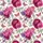 Women's Opulent Painterly Fuchsia Rose Butterfly Floral Tapestry on Pale Cream Satin Pajamas Set - 2