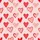 Women's Whimsical Scattered Vibrant Red Hearts with Outline & Dotted Texture on Blush Satin Pajamas Set - 2