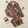 Women's Luxurious Chocolate Brown Botanical Rose Peach Blush Olive Green Foliage Cream Line Art Satin Pajamas Set - 1