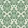 Women's Intricate Deep Forest Green Beige Traditional Damask Acanthus Leaf Scroll Pattern Satin Pajamas Set - 2