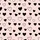 Women's Whimsical Light Blush Pink & Black Illustrative Hearts Seamless Pattern Satin Pajamas Set - 2