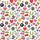 Women's Bright Whimsical Pattern with Retro 8-Balls, Hearts, Dice, Disco Balls & Peace Signs Satin Pajamas Set - 2